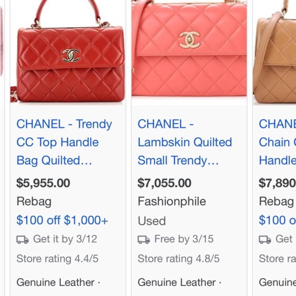 🩷🩷Chanel Pink W/Gold hardware Small Trendy Top Handle Bag - Picture 16 of 16